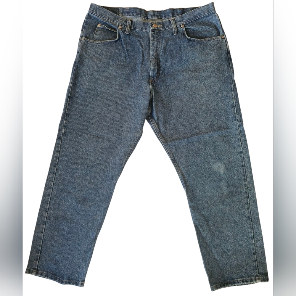 Wrangler Men’s Relaxed Fit Boot Cut Jeans 38x30 (Actual 38x29) Denim